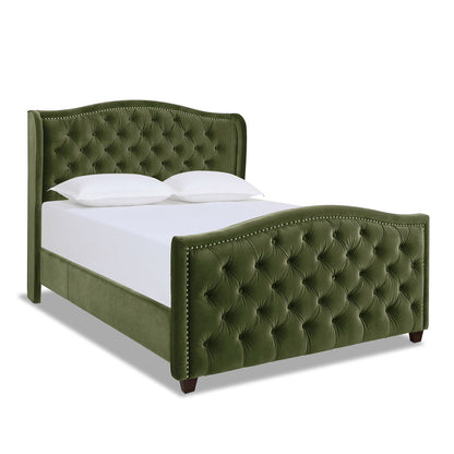 Marcella - Upholstered Shelter Headboard Bed Set - The Sleep Loft - Online Mattress Showroom NYC