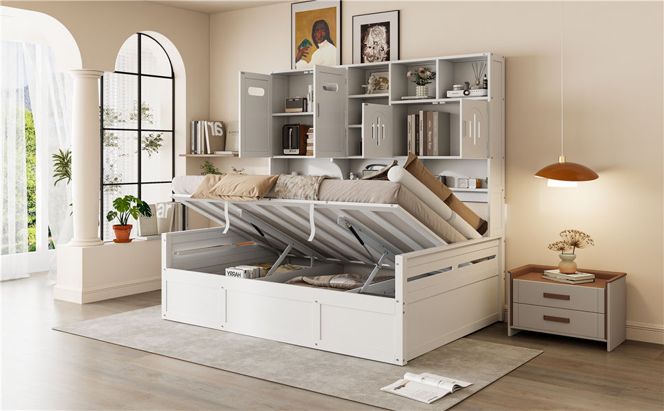 Daybed With All-In-One Cabinet And Shelf - The Sleep Loft - Online Mattress Showroom NYC