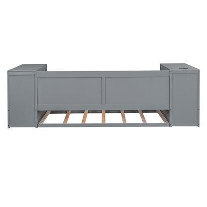 Daybed With Storage Arms, Trundle And Charging Station - The Sleep Loft - Online Mattress Showroom NYC