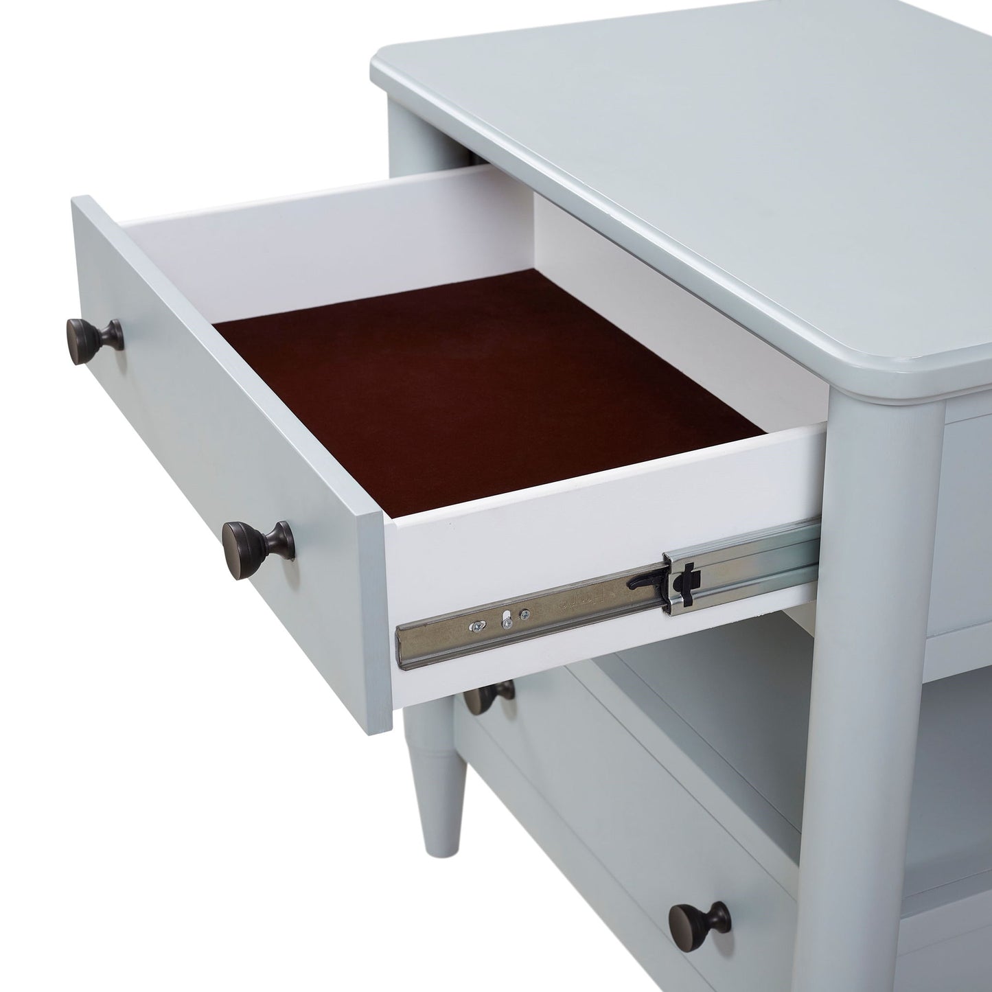 Open Nightstand With 2 Drawers - The Sleep Loft - Online Mattress Showroom NYC