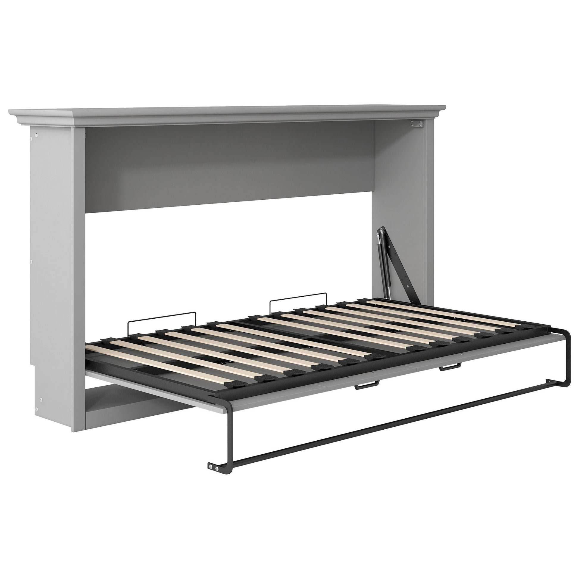 Twin Size Murphy Bed With Cabinet Storage - Gray - The Sleep Loft - Online Mattress Showroom NYC