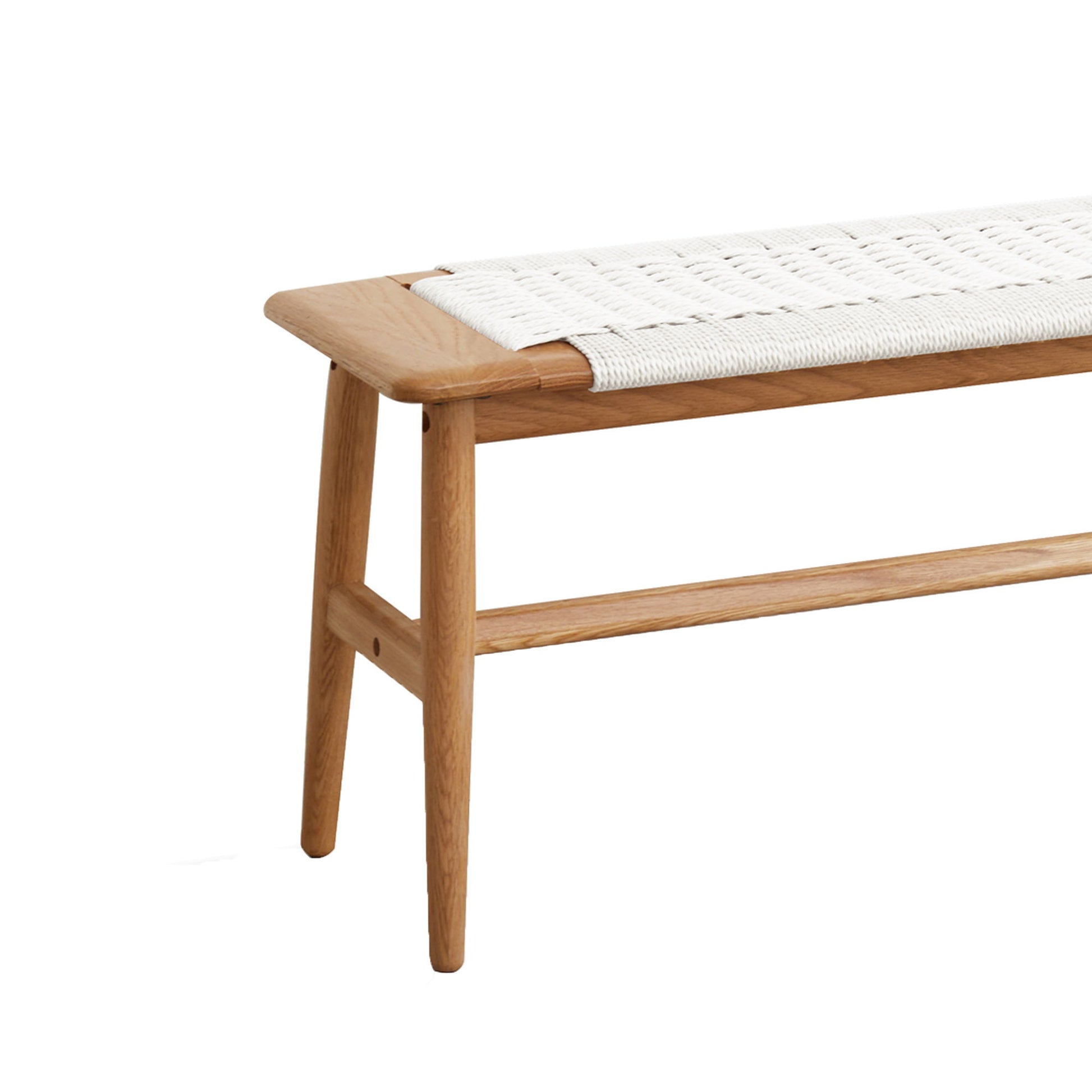 Design Dining Bench Bed Bench For Bedroom - White / Natural Oak - The Sleep Loft - Online Mattress Showroom NYC
