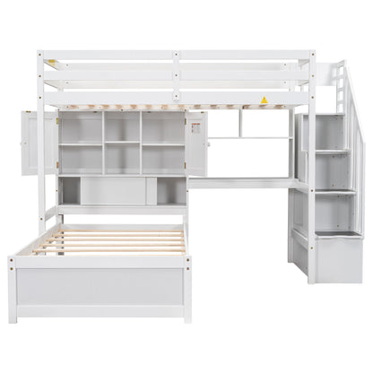 Loft Bed With Built In Desk And Staircase - The Sleep Loft - Online Mattress Showroom NYC