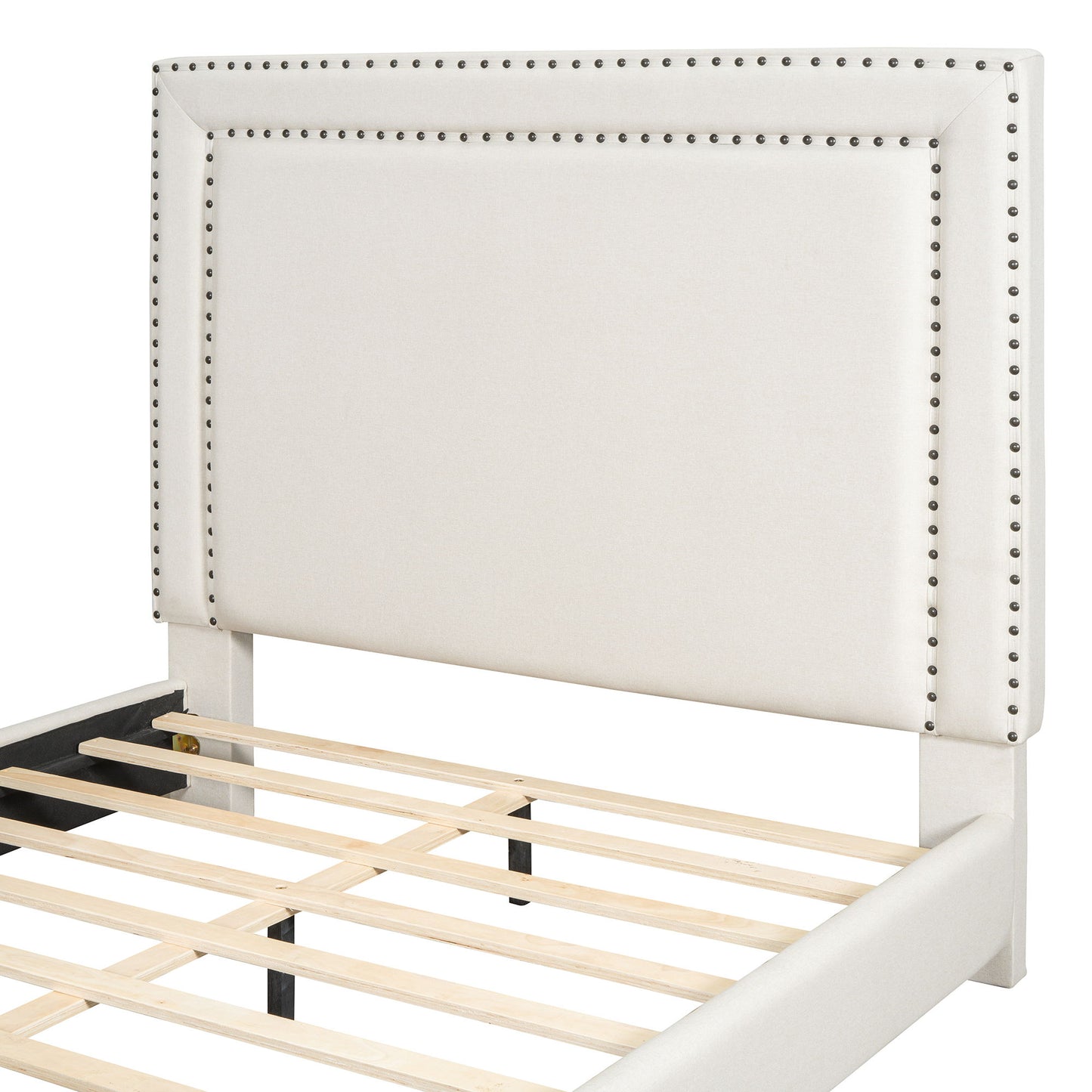 Upholstered Bed With Slats Support, No Box Spring Needed - The Sleep Loft - Online Mattress Showroom NYC