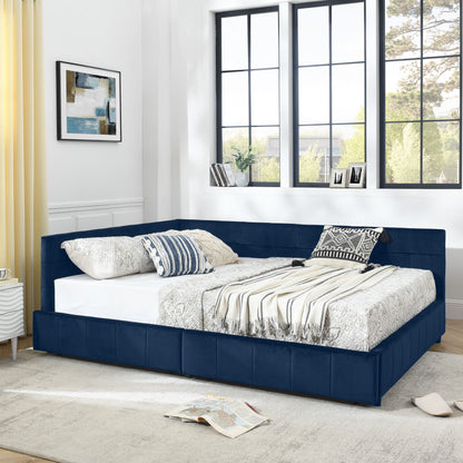 Upholstered Bed Frame With Tufted Backrest And Armrests - The Sleep Loft - Online Mattress Showroom NYC