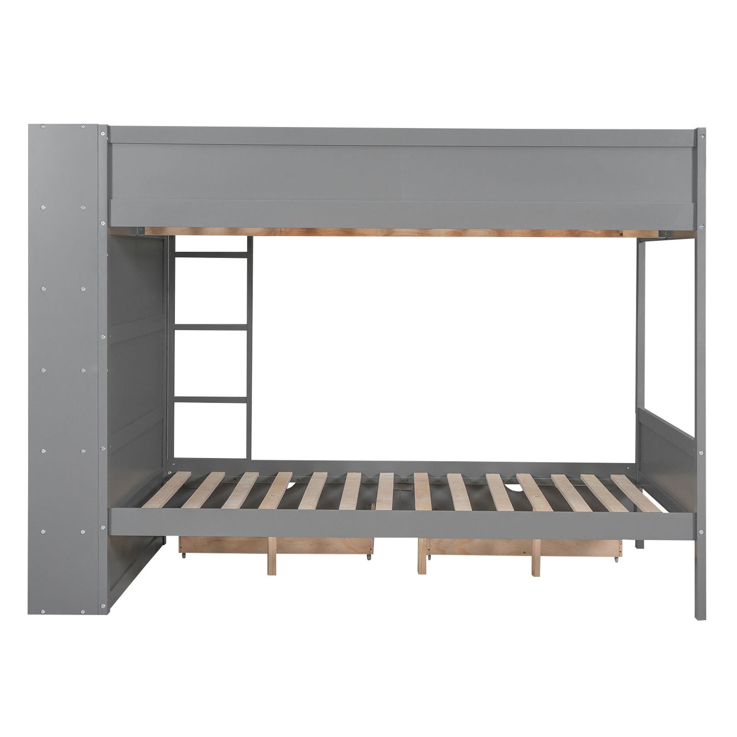Bunk Bed With 2 Drawers And Multi Layer Cabinet - The Sleep Loft - Online Mattress Showroom NYC