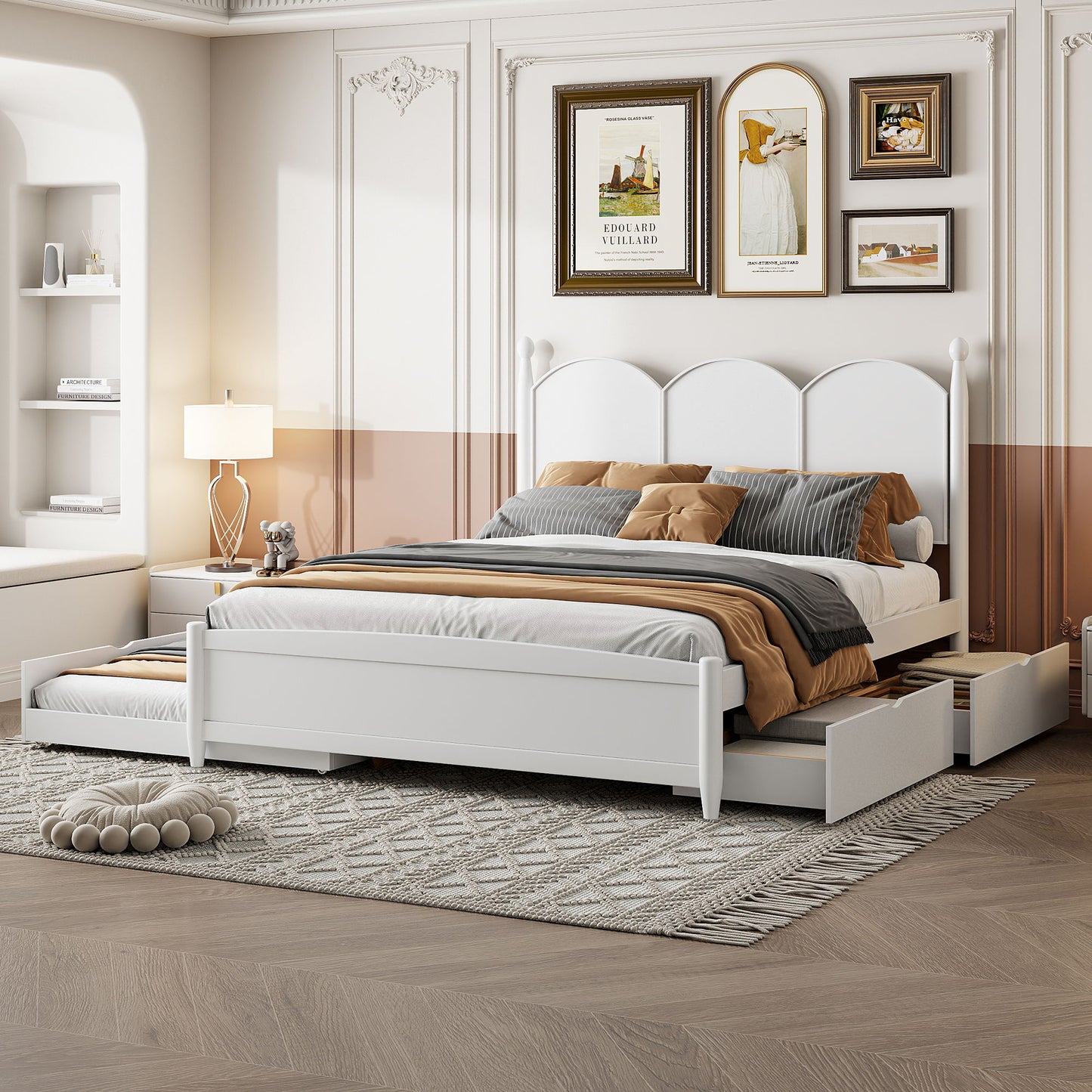 Platform Bed With With 2 Big Drawers And Trundle - The Sleep Loft - Online Mattress Showroom NYC
