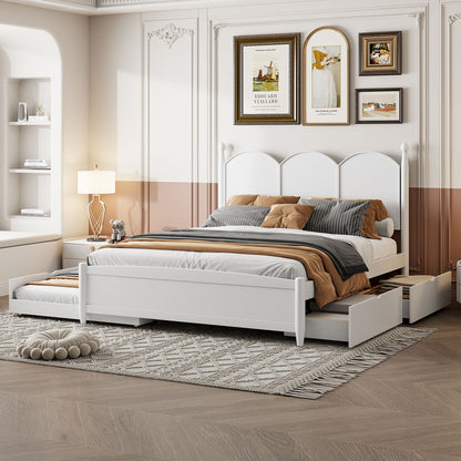 Platform Bed With With 2 Big Drawers And Trundle - The Sleep Loft - Online Mattress Showroom NYC