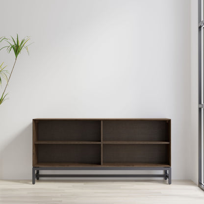 Banting - Low Wide Bookcase - Walnut Brown - The Sleep Loft - Online Mattress Showroom NYC