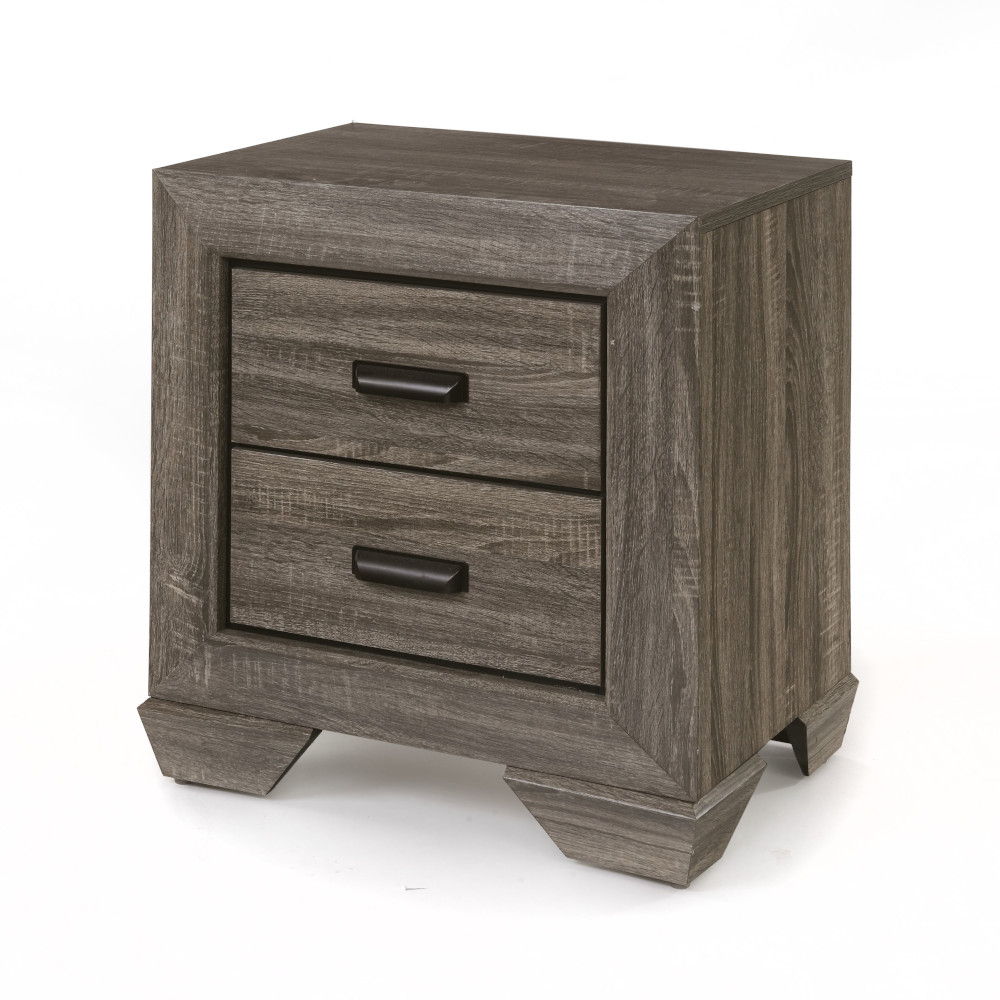 Lyndon - Weathered Grain Nightstand - Gray - The Sleep Loft - Online Mattress Showroom NYC