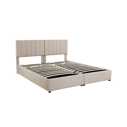 Upholstered Platform Bed With A Hydraulic Storage System - The Sleep Loft - Online Mattress Showroom NYC