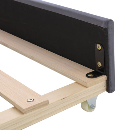 Upholstered Bed With Storage And Twin Trundle, USB Charging Ports - The Sleep Loft - Online Mattress Showroom NYC