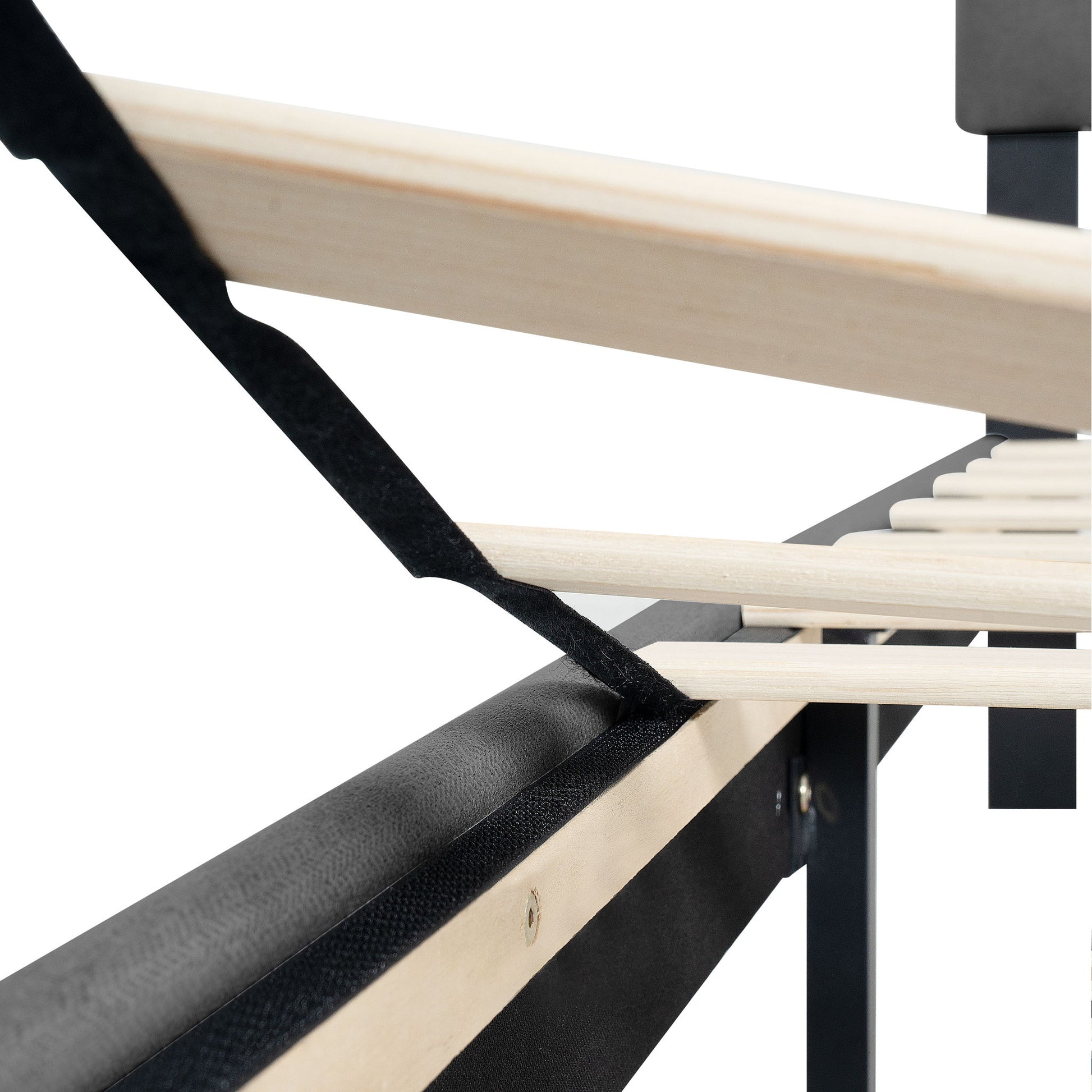 Modern Upholstered Platform Bed Frame With Button Tufted Fabric Headboard - The Sleep Loft - Online Mattress Showroom NYC