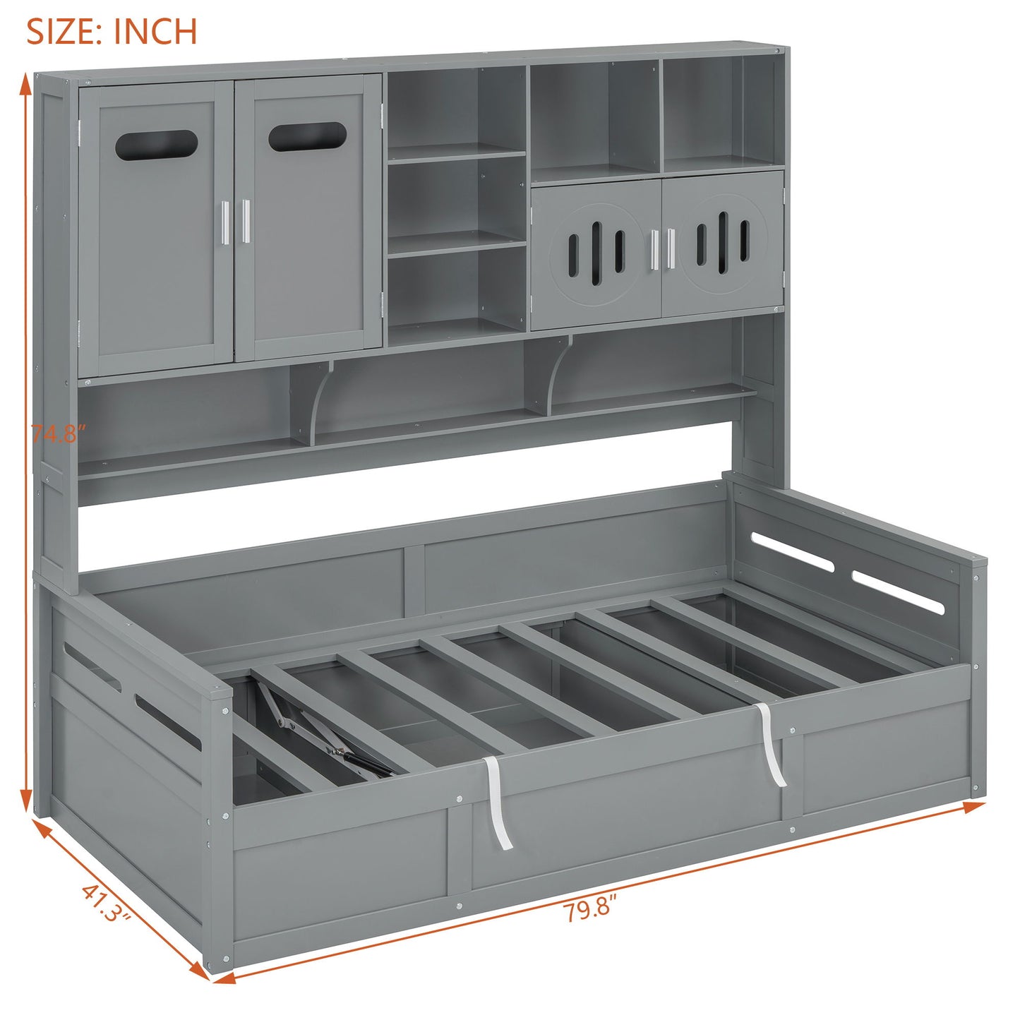Daybed With All-In-One Cabinet And Shelf - The Sleep Loft - Online Mattress Showroom NYC