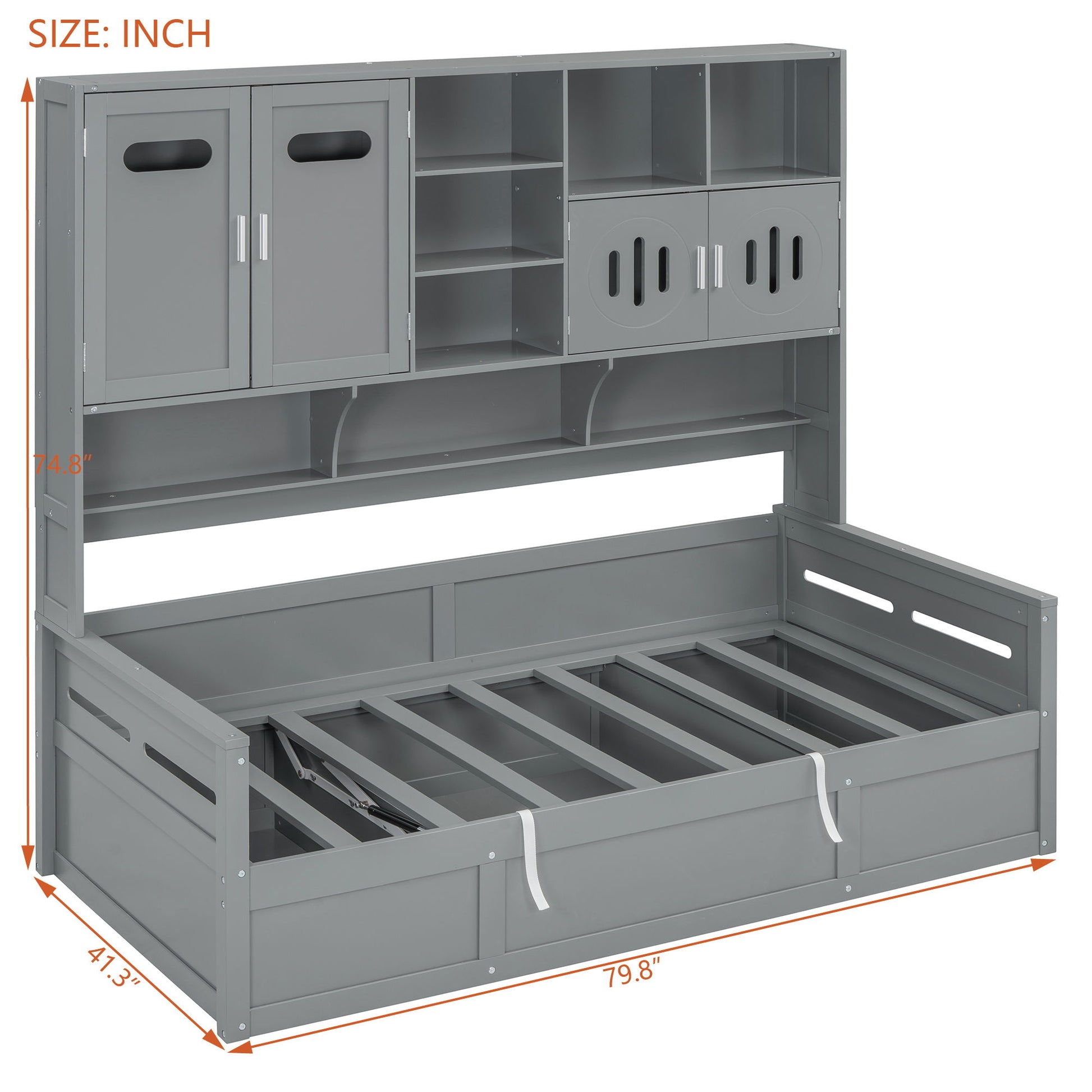 Daybed With All-In-One Cabinet And Shelf - The Sleep Loft - Online Mattress Showroom NYC