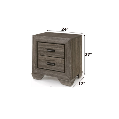 Lyndon - Weathered Grain Nightstand - Gray - The Sleep Loft - Online Mattress Showroom NYC