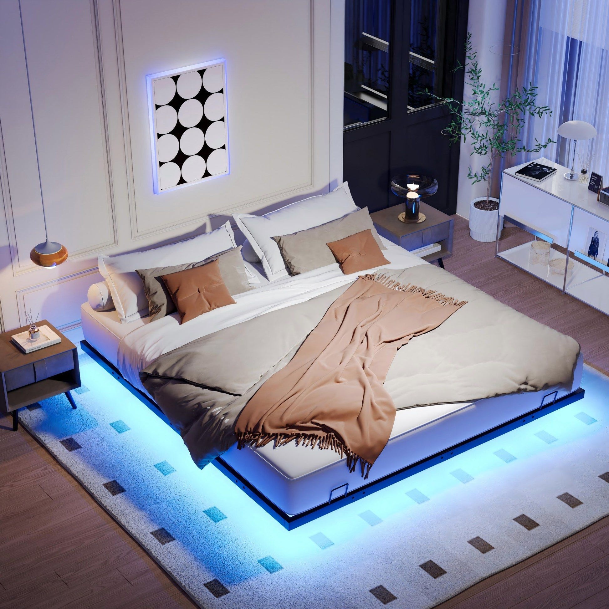 Floating Bed Frames With LED Lights - The Sleep Loft - Online Mattress Showroom NYC