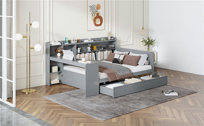 Daybed With 3 Drawers USB Ports And Desk - The Sleep Loft - Online Mattress Showroom NYC