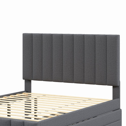 Upholstered Platform Bed With Twin Size Trundle And 3 Drawers - The Sleep Loft - Online Mattress Showroom NYC