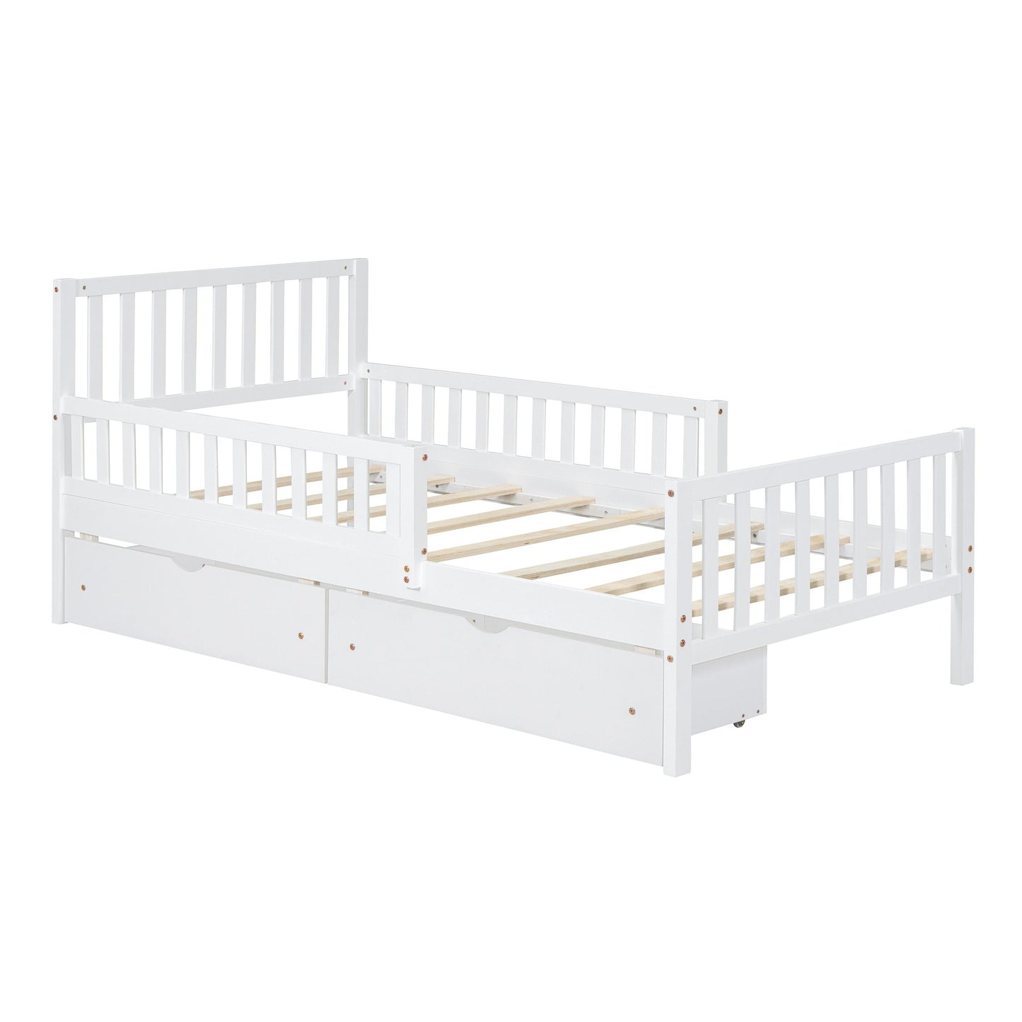 Platform Bed With Guardrails On Both Sides And 2 Storage Drawers - The Sleep Loft - Online Mattress Showroom NYC