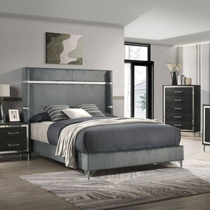 Malcolm - 2 Drawer Nightstand - Black - The Sleep Loft - Online Mattress Showroom NYC