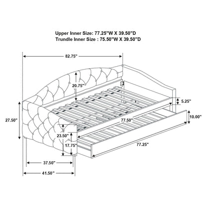 Tremont - Twin Daybed With Trundle - Gray - The Sleep Loft - Online Mattress Showroom NYC