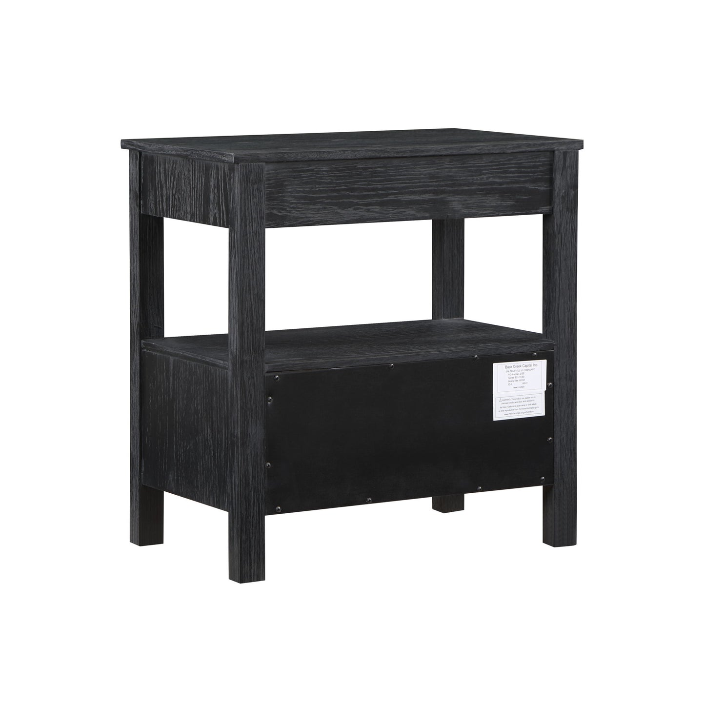 Danielle - 2 Drawer Nightstand With Knobs - Black - The Sleep Loft - Online Mattress Showroom NYC