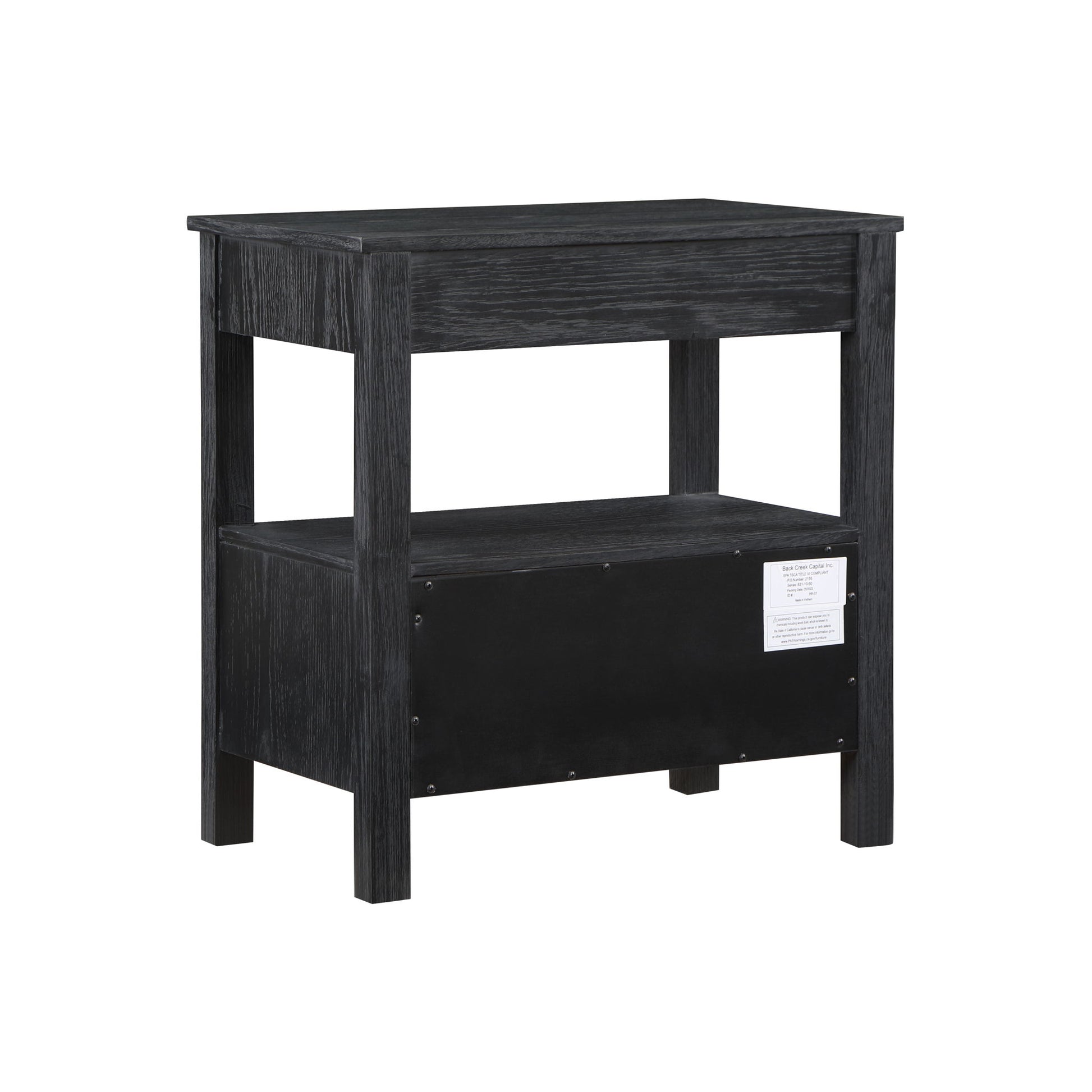Danielle - 2 Drawer Nightstand With Knobs - Black - The Sleep Loft - Online Mattress Showroom NYC