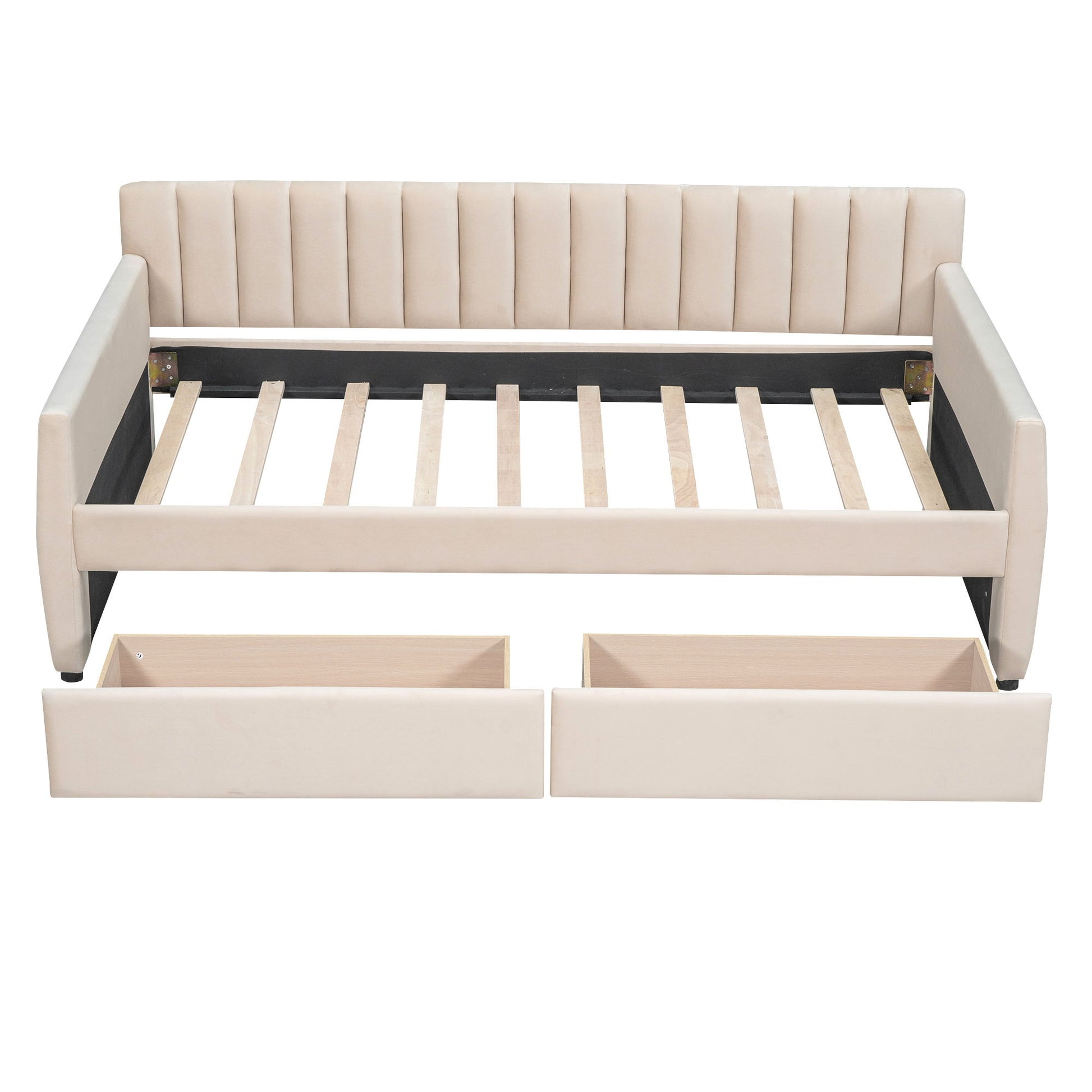 Upholstered Daybed With Slat Support - The Sleep Loft - Online Mattress Showroom NYC