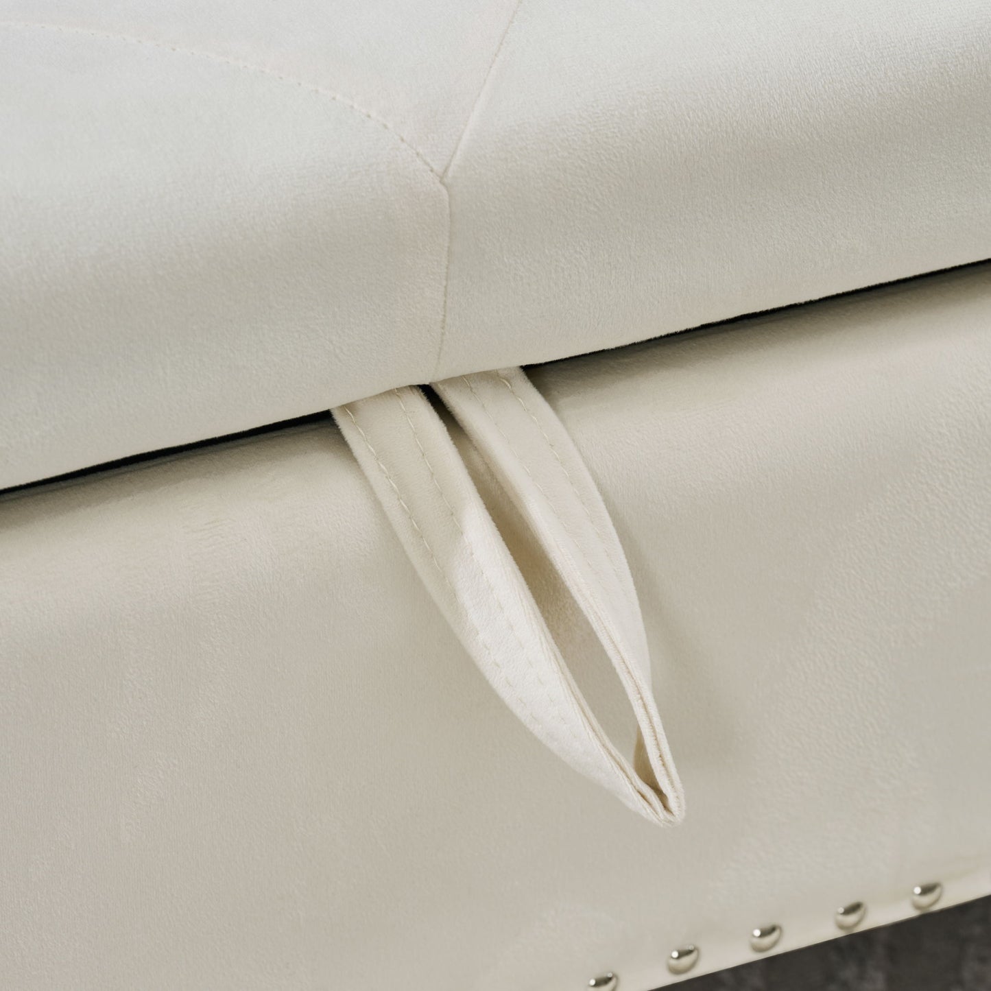 Storage Bench With Crystal Buttons And 1 Pillow For Bedroom - The Sleep Loft - Online Mattress Showroom NYC