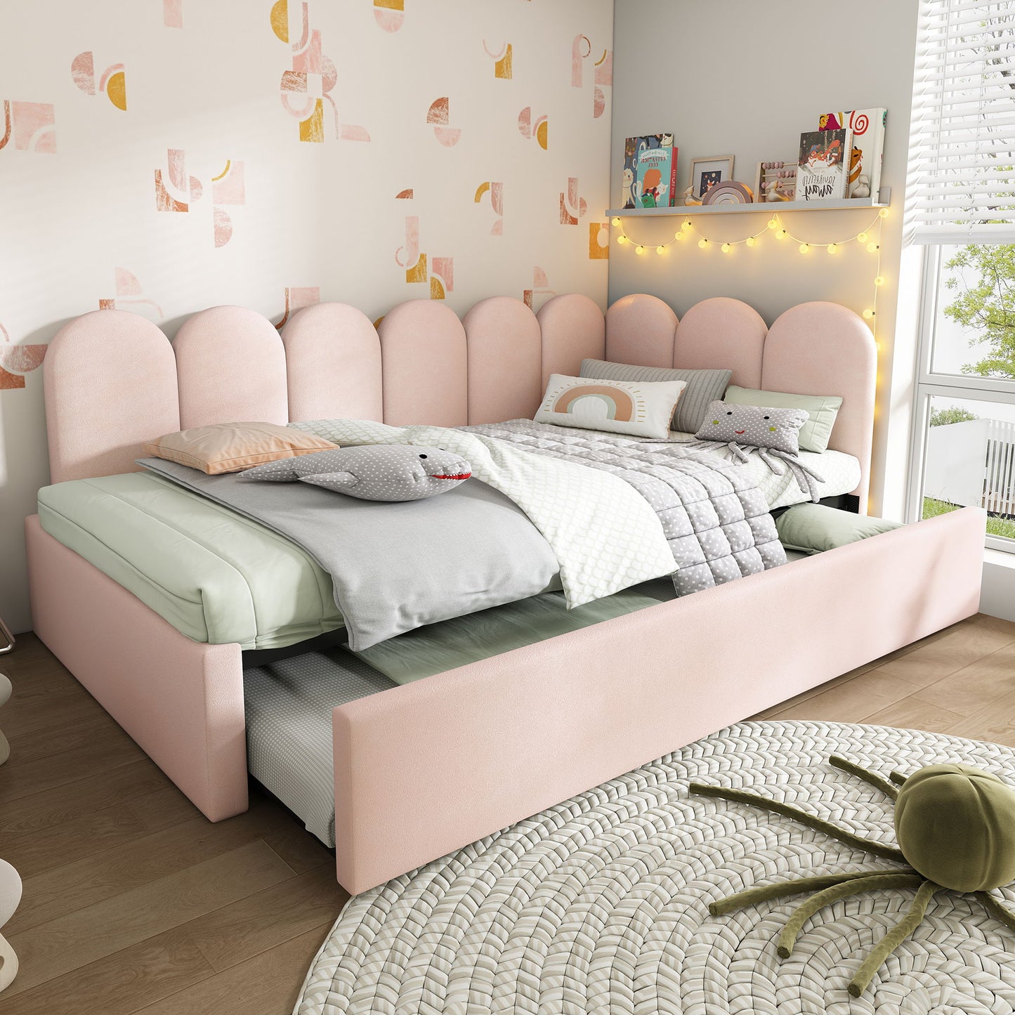 Upholstered Daybed With Metal Slatted Base - The Sleep Loft - Online Mattress Showroom NYC