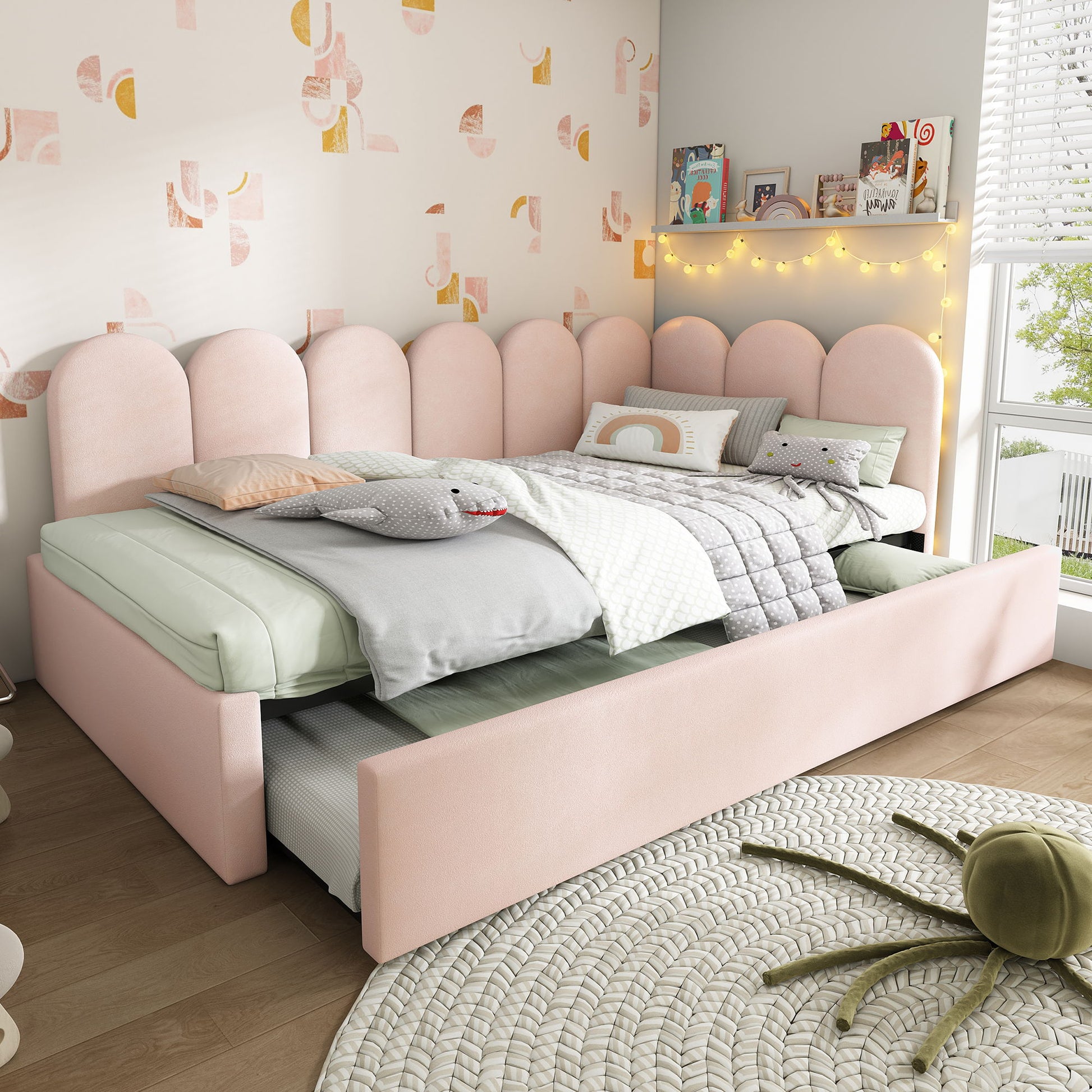 Upholstered Daybed With Metal Slatted Base - The Sleep Loft - Online Mattress Showroom NYC