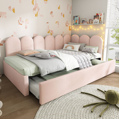 Upholstered Daybed With Metal Slatted Base - The Sleep Loft - Online Mattress Showroom NYC