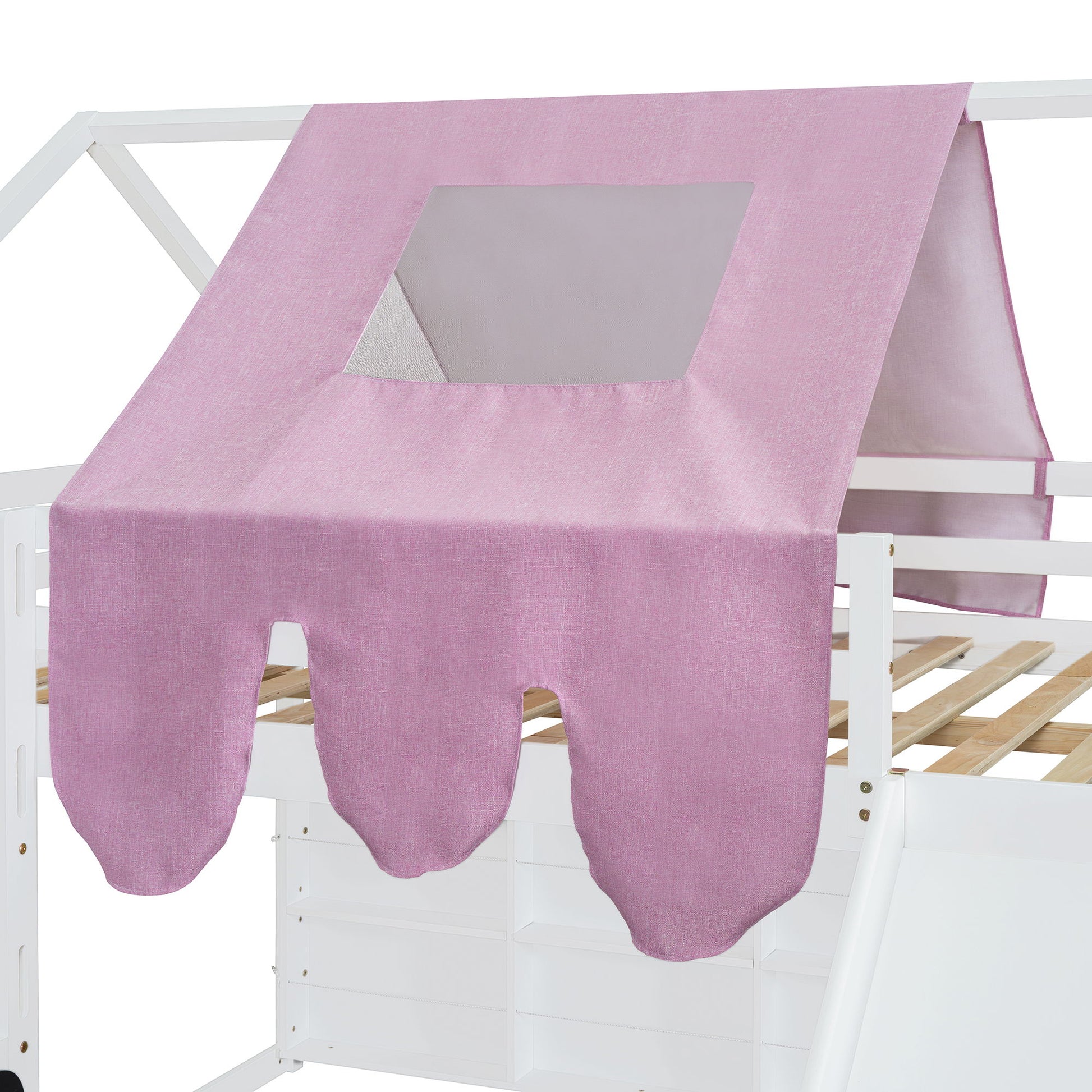 Loft Bed With House Shaped Frame And Tent - The Sleep Loft - Online Mattress Showroom NYC