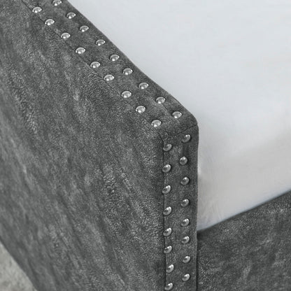 Upholstered Tufted Daybed With 2 Drawers, Waved Arms - The Sleep Loft - Online Mattress Showroom NYC