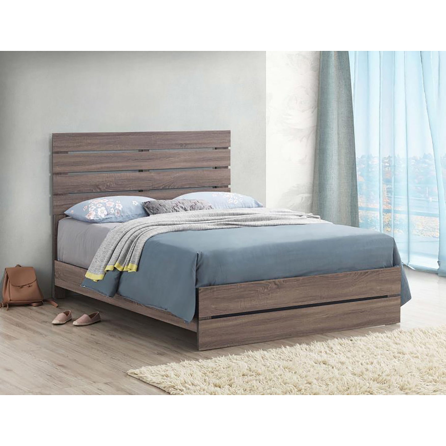 Slatted Headboard Panel Bed - The Sleep Loft - Online Mattress Showroom NYC
