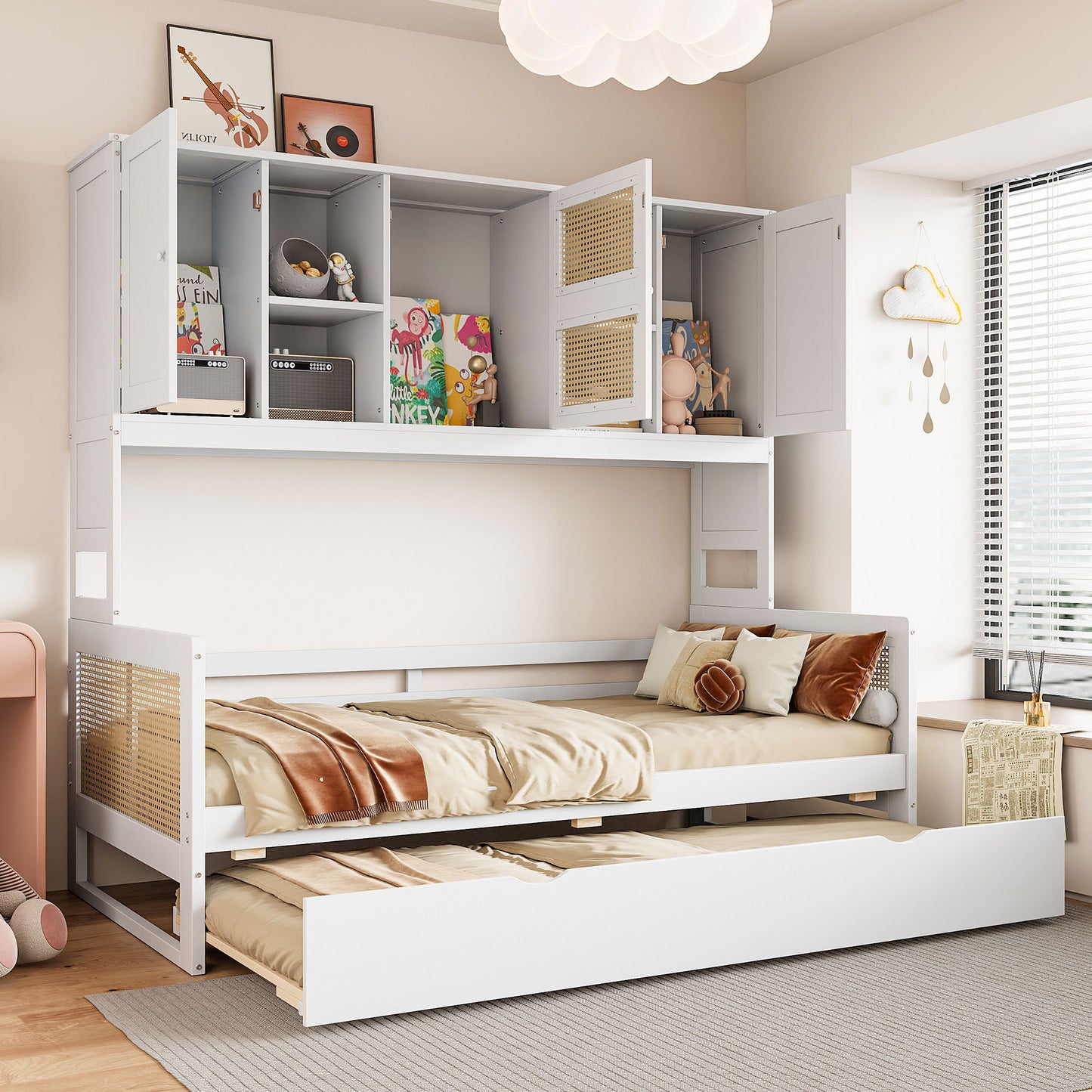 Daybed And All In One Cabinet And Shelf - The Sleep Loft - Online Mattress Showroom NYC