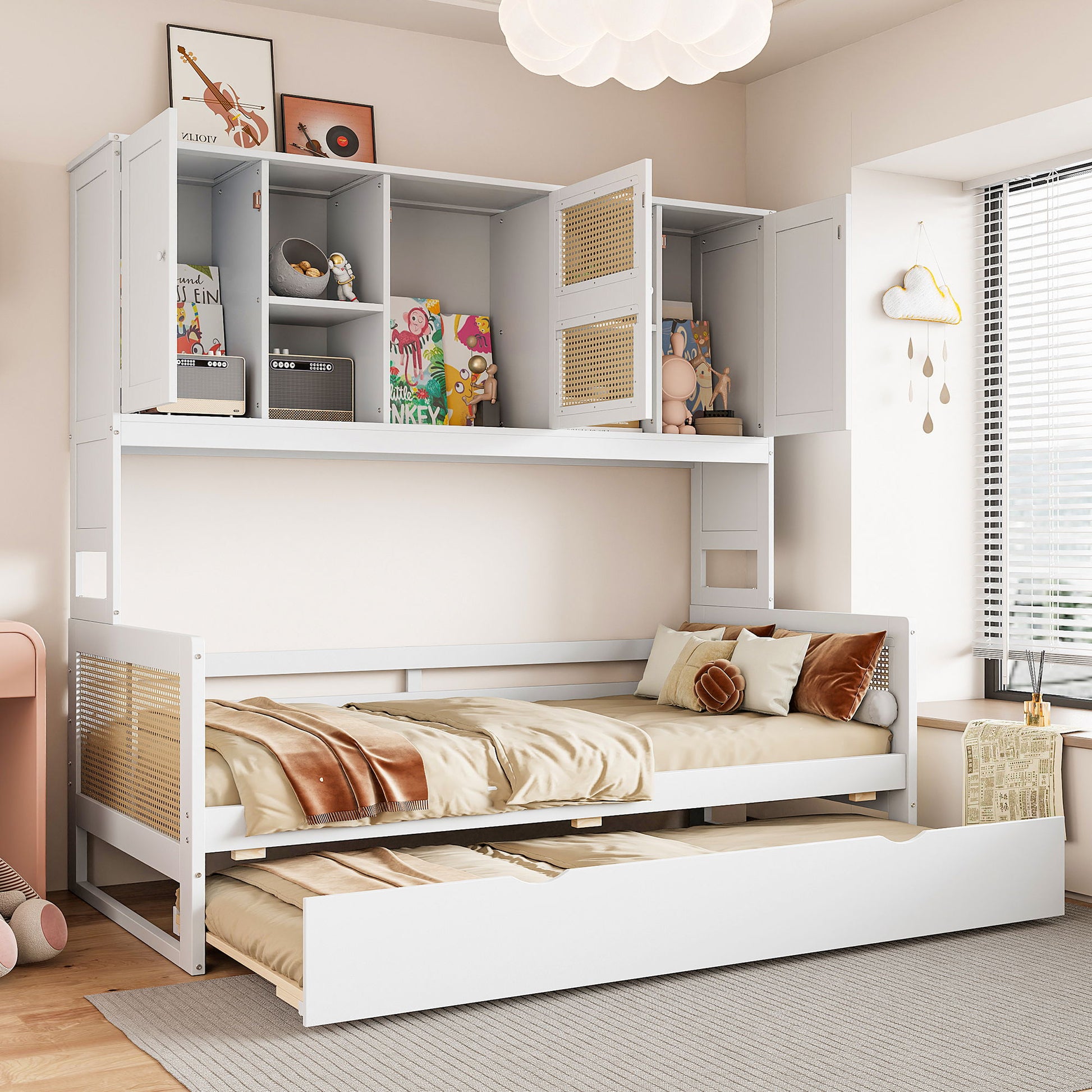 Daybed And All In One Cabinet And Shelf - The Sleep Loft - Online Mattress Showroom NYC