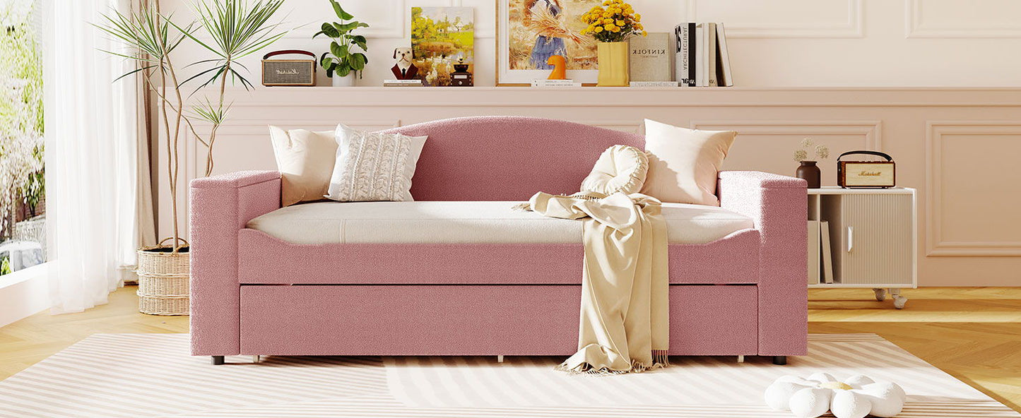 Upholstered Daybed With Storage Armrests, Trundle And Latest Integrated tooth Audio System - The Sleep Loft - Online Mattress Showroom NYC