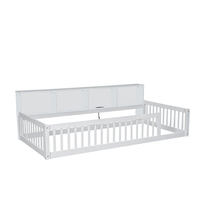 Floor Bed With Storage Cabinets And USB Ports - The Sleep Loft - Online Mattress Showroom NYC