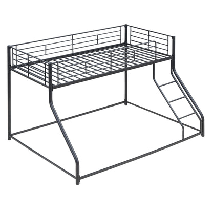 Metal Floor Bunk Bed With Sloped Ladder, Space Saving Design - The Sleep Loft - Online Mattress Showroom NYC