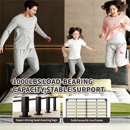 Cloud Bed Frame With Oversized Padded Movable Headboard - The Sleep Loft - Online Mattress Showroom NYC