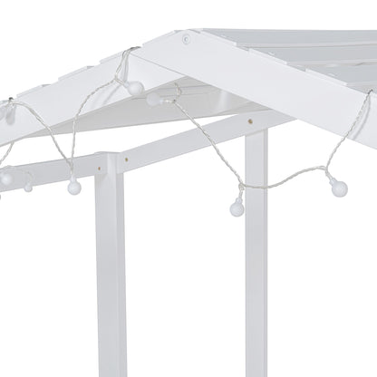 Loft House Bed With Ladder And Slide, With board And Light Strip On The Roof - The Sleep Loft - Online Mattress Showroom NYC