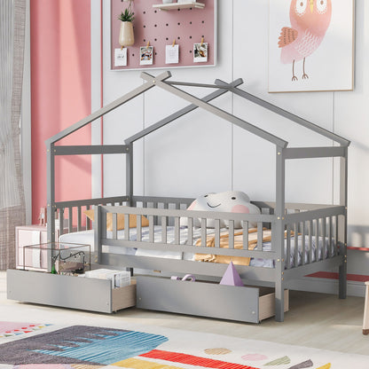 House Bed With 2 Drawers - The Sleep Loft - Online Mattress Showroom NYC
