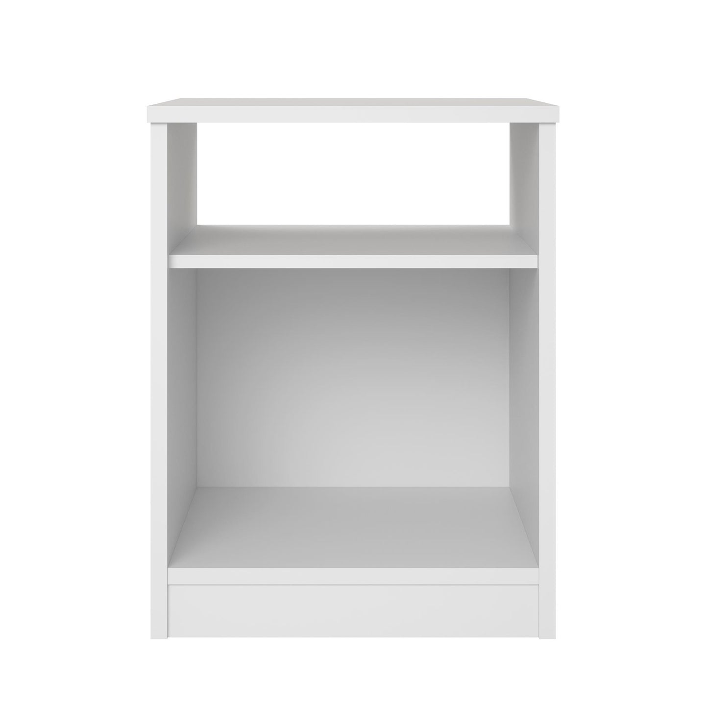 Open Shelf Nightstand - White - The Sleep Loft - Online Mattress Showroom NYC