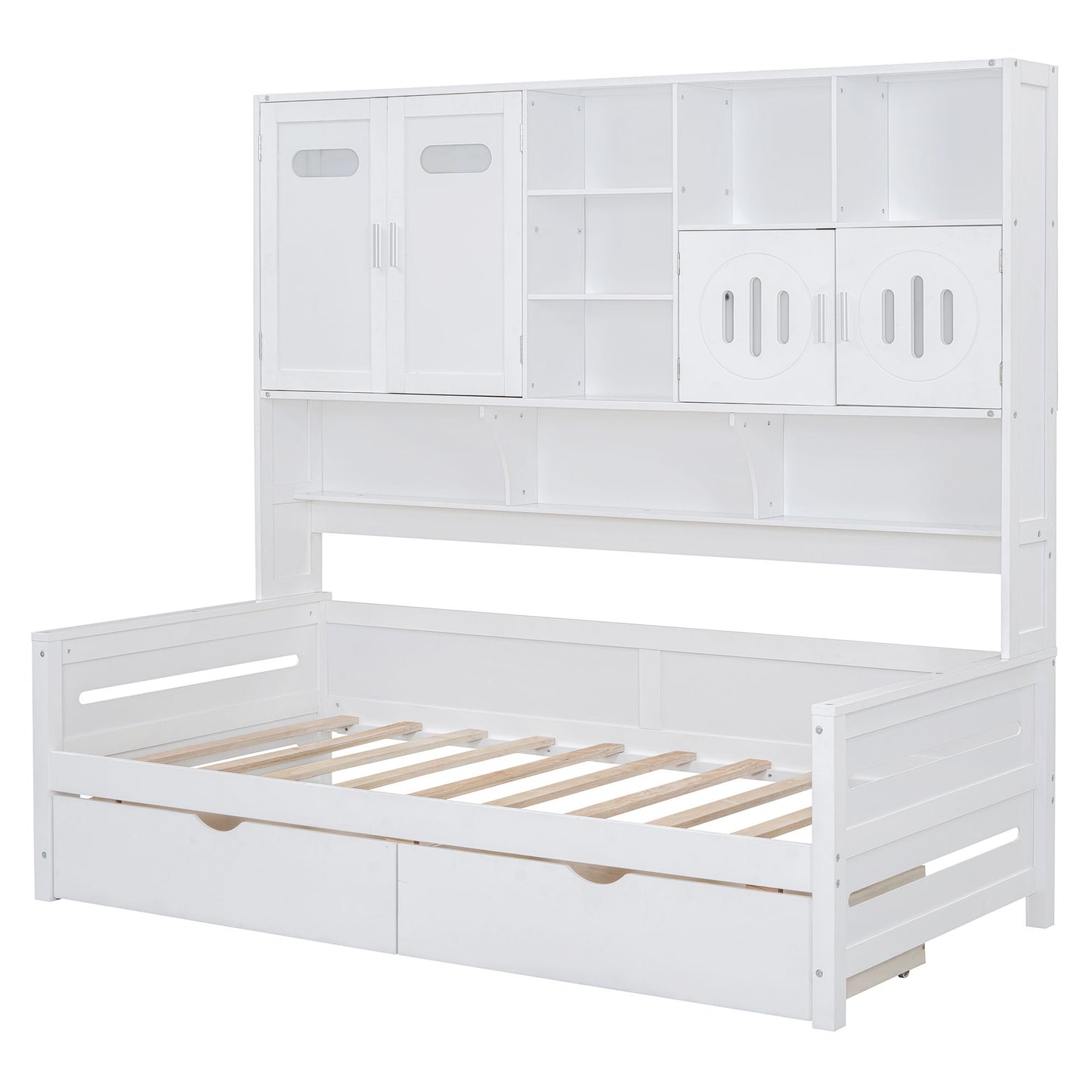 Daybed With All-In-One Cabinet And Shelf - The Sleep Loft - Online Mattress Showroom NYC