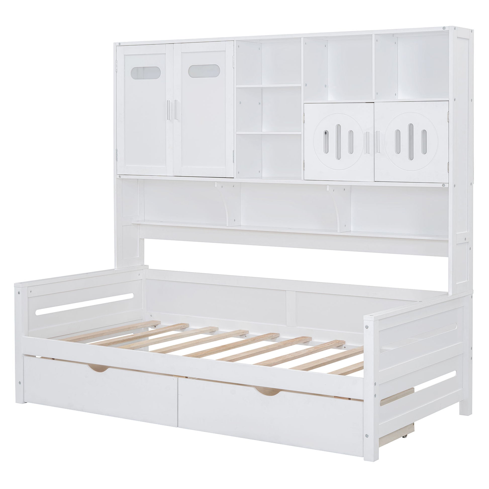 Daybed With All-In-One Cabinet And Shelf - The Sleep Loft - Online Mattress Showroom NYC