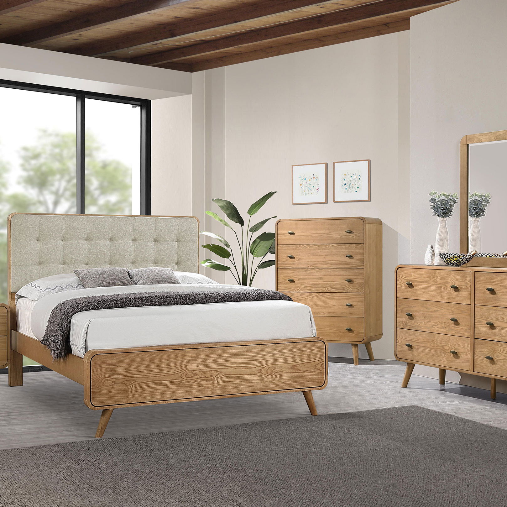 Winston - 2 Drawer Nightstand - Ash Brown - The Sleep Loft - Online Mattress Showroom NYC