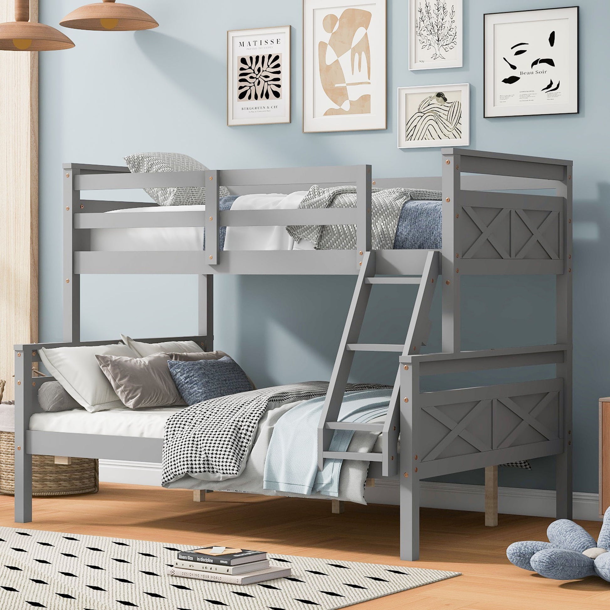 Bunk Bed With Ladder And Safety Guardrail - The Sleep Loft - Online Mattress Showroom NYC
