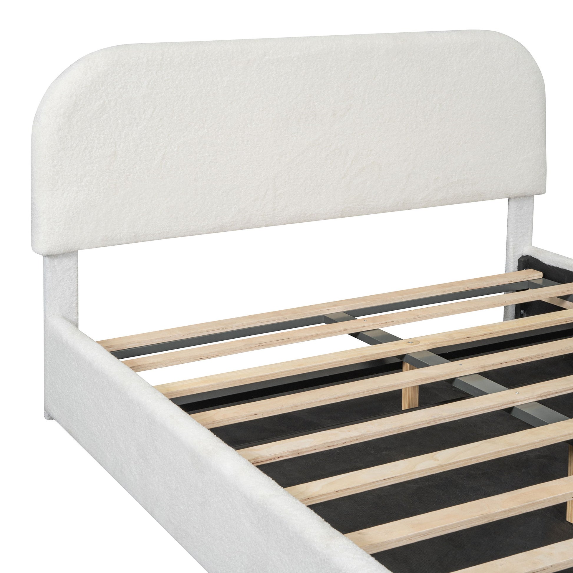 Upholstered Platform Bed With Hydraulic Storage System - The Sleep Loft - Online Mattress Showroom NYC